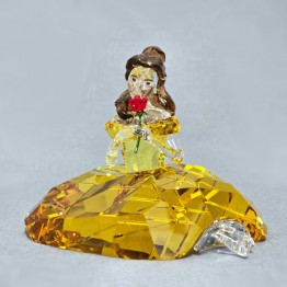 Swarovski Disney Belle beeldje met roos – 35-jarig jubileum