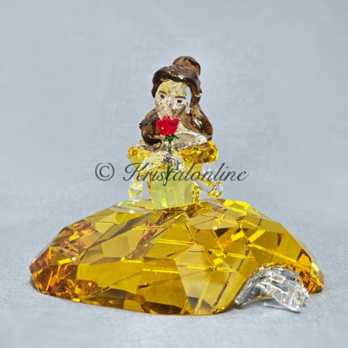 Swarovski Disney Belle beeldje met roos – 35-jarig jubileum