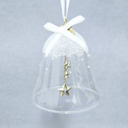 Swarovski kerstklok ornament 2025 met sterklepel en kristallen – Annual Edition