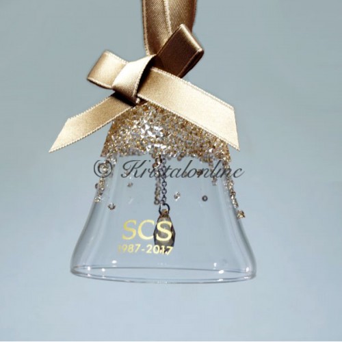 Swarovski Kristal | Silver Crystal | Kerst | SCS - Jubileum Geschenk 2017 - Bel Ornament | 5295582