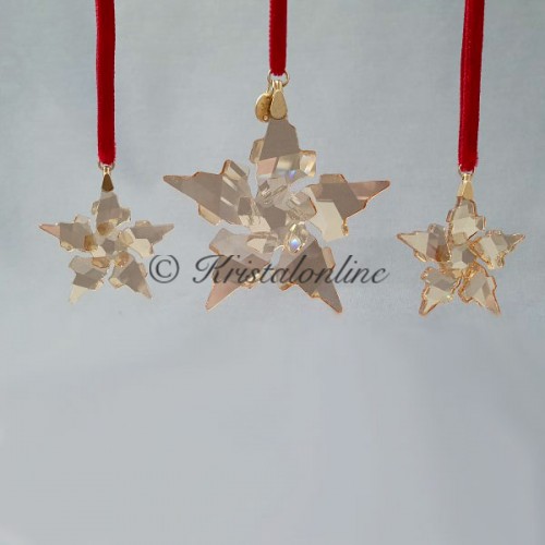 Swarovski Kristal | Kerst | Kerst Ornamenten | Kerstster - Set - 2021 - Golden Shadow | 5597133