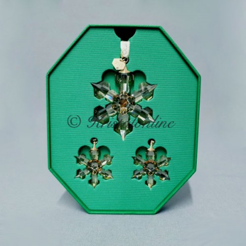 Swarovski Kristal | Kerst | Kerst Ornamenten | Kerststerren | Kerstster - Set - 2022 - Feestelijk Ornament - Golden Shadow | 5634890