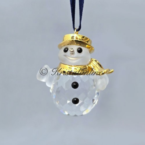 Swarovski Kristal | Kerst | Kerst Ornamenten | Kerst Ornament - Sneeuwman - Goud | 665032