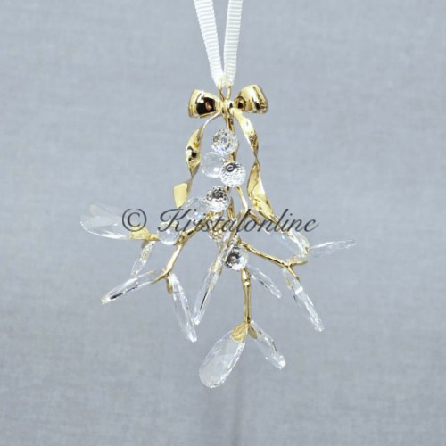 Swarovski Ornament Maretak – Kristallen en Champagnegoud 2025