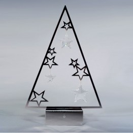 Kerstboom display met licht en ornamenten