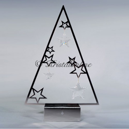 Kerstboom display met licht en ornamenten