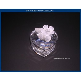 Pillendoosje hart met bloemen