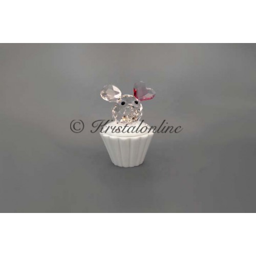 Cupcake doosje met Muis | Roze