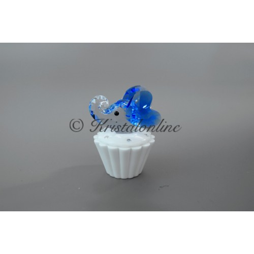 Cupcake doosje met Olifant | Blauw