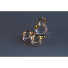 Theepot met 2 kopjes