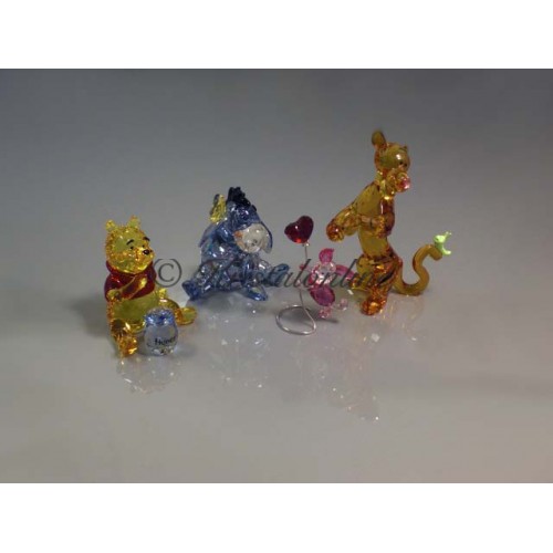 Swarovski Kristal | Disney | Winnie de Poeh - Gekleurde uitgave - Complete Set | 1142889 1142841 1142890 1142842