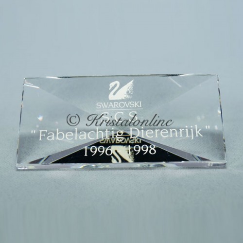 Titel Plaquette 1996-1998 Fabelachtig dierenrijk